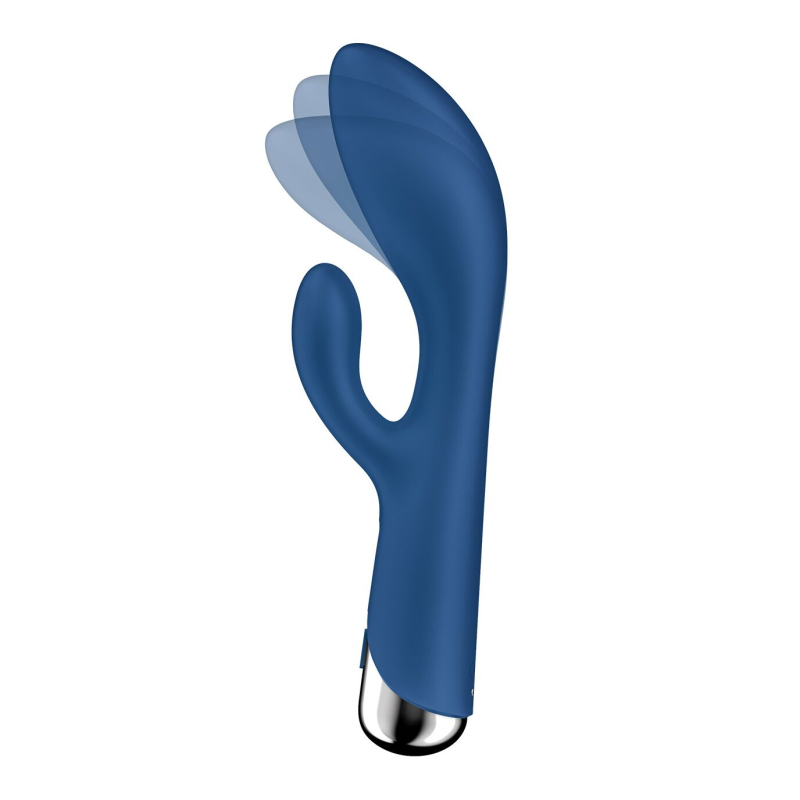 Вибратор-кролик с ротацией – Satisfyer Spinning Rabbit 1 Blue – 3 мотора, вращение + вибрация