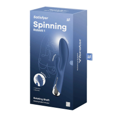 Вибратор-кролик с ротацией – Satisfyer Spinning Rabbit 1 Blue – 3 мотора, вращение + вибрация