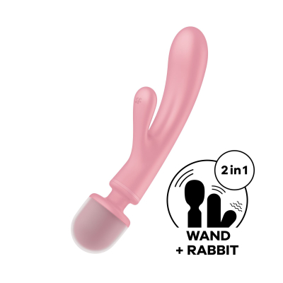 Вибратор-кролик с вибромассажером – Satisfyer Triple Lover Pink – 3 мотора, двойной вибратор