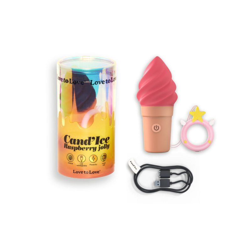 Вібратор-морозиво – Love To Love CAND'ICE RASPBERRY JOLLY – 10 різноманітних режимів вібрації