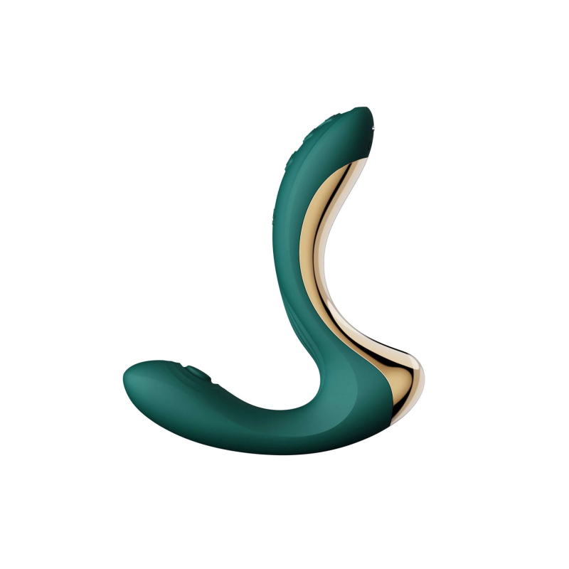 Вібратор-пульсатор з вакуумною насадкою Zalo 2в1 – Talis G-Spot PulseWave Vibrator Turquoise Green