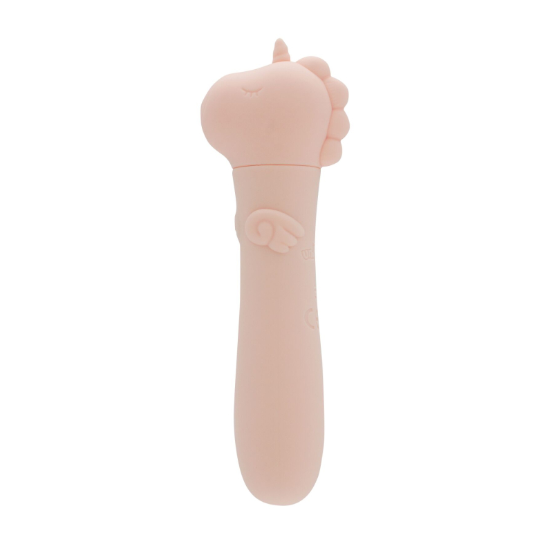 Виброкуля-единорог для клитора - Unihorn USB Bullet Heart Throb, телесного цвета, 10 режимов