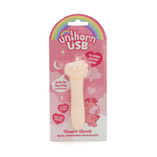 Виброкуля-единорог для клитора - Unihorn USB Bullet Heart Throb, телесного цвета, 10 режимов