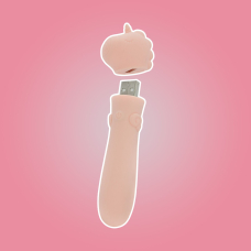 Виброкуля-единорог для клитора - Unihorn USB Bullet Heart Throb, телесного цвета, 10 режимов