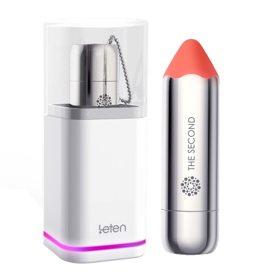 Віброкуля у вигляді помади Leten The Second Scented Orange – з індукційною зарядкою, 10 потужними режимами вібрації