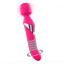 Вібромасажер 2в1 – Dorcel Dual Orgasms Magenta – голівка обертається на 360°, перлинний масаж