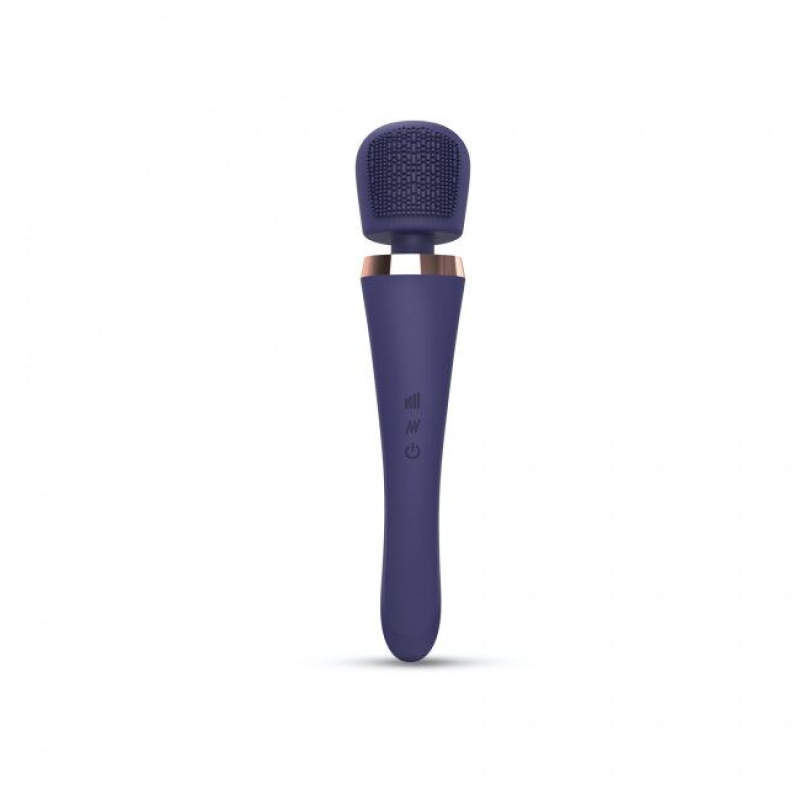 Вібромасажер мікрофон з щіточкою – Love to Love Brush Crush Midnight Indigo – 160 режимів, силікон високої якості