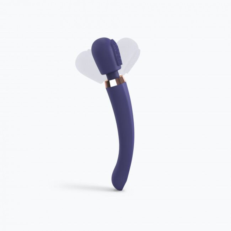 Вібромасажер мікрофон з щіточкою – Love to Love Brush Crush Midnight Indigo – 160 режимів, силікон високої якості