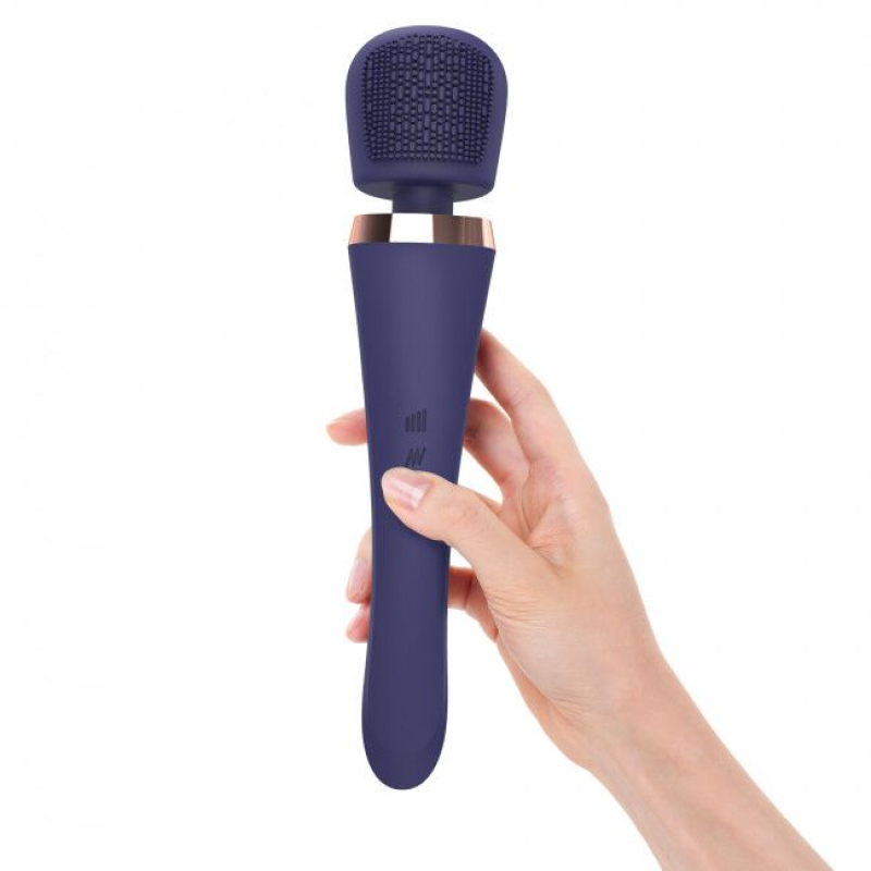 Вібромасажер мікрофон з щіточкою – Love to Love Brush Crush Midnight Indigo – 160 режимів, силікон високої якості