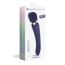 Вібромасажер мікрофон з щіточкою – Love to Love Brush Crush Midnight Indigo – 160 режимів, силікон високої якості