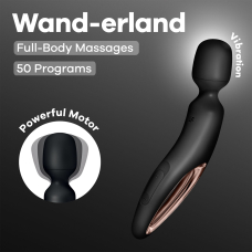 Вібромасажер (ванд) Satisfyer Wand, чорний із золотистим (Black/Rosegold)