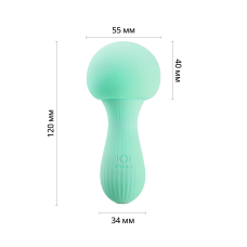 Вібромасажер з функцією нічника – Otouch MUSHROOM Teal – технологія "старт-стоп", 7 вібро-режимів