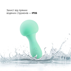 Вібромасажер з функцією нічника – Otouch MUSHROOM Teal – технологія "старт-стоп", 7 вібро-режимів