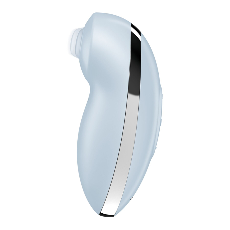 Вибростимулятор-пульсатор – Satisfyer Tap & Climax 2 Blue с эффектом постукивания пальцем