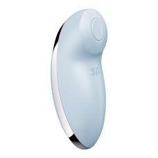 Вібростимулятор-пульсатор – Satisfyer Tap & Climax 2 Blue з ефектом постукування пальцем