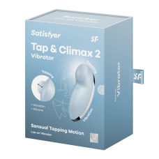 Вибростимулятор-пульсатор – Satisfyer Tap & Climax 2 Blue с эффектом постукивания пальцем