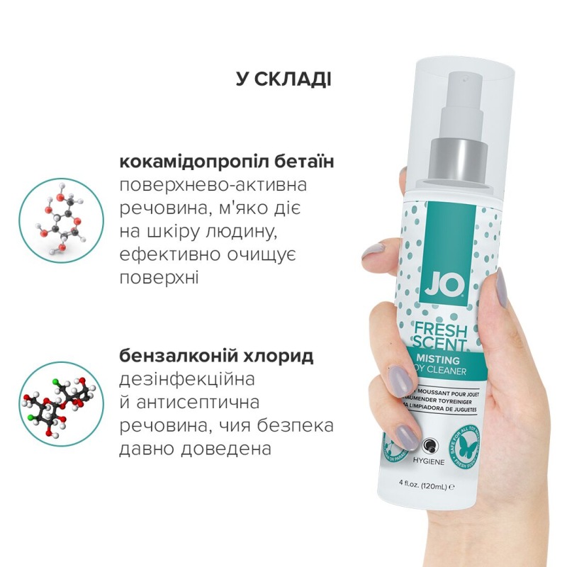Средство для чистки JO Fresh Scent Misting Toy Cleaner (120 мл) с ароматом свежести