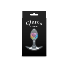 Анальна пробка – NS Novelties Cosmic Glams, розмір Small, райдужного кольору
