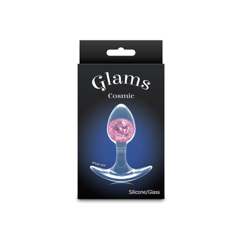 Анальная пробка – NS Novelties Cosmic Glams, размер Small, розового цвета