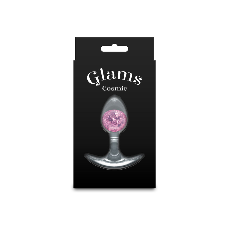 Анальная пробка – NS Novelties Cosmic Glams, размер Small, розового цвета