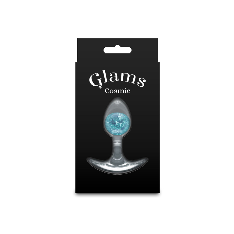 Анальна пробка – NS Novelties Cosmic Glams, розмір Small, синього кольору