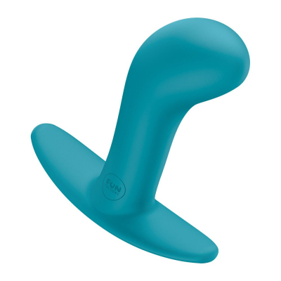 Анальная пробка Fun Factory BOOTIE L Aquamarine изогнутая, до 4,05 см