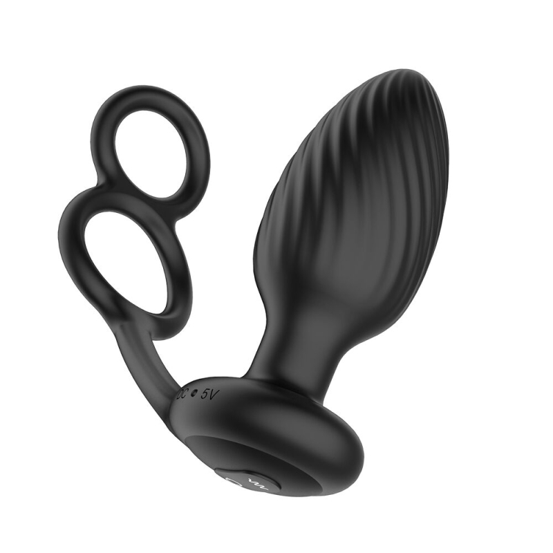 Анальна вібропробка з ерекційним кільцем – Nexus Tornado Cock and Ball Ring, ротація, вібрація та пульт ДК