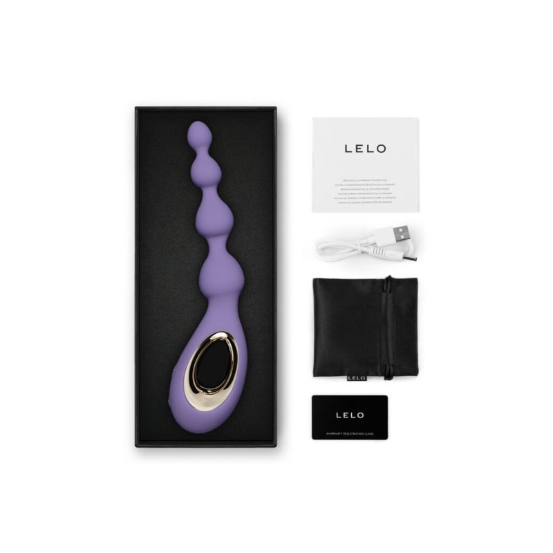 Анальне намисто з вібрацією – LELO Soraya Beads Violet Dusk, 8 вібро режимів