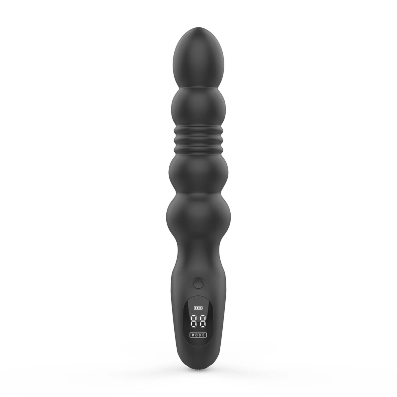 Анальний вібратор з пульсацією – Loviss Thor Thrusting Anal Plug, 2 мотори
