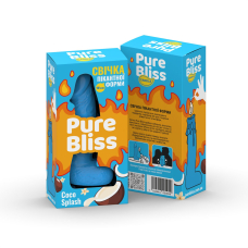 Ароматная свеча в форме пениса – Pure Bliss Coco Splash, 18 см, синего цвета, с ароматом кокосового молока