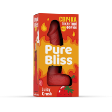 Ароматная свеча в форме пениса – Pure Bliss Juicy Crush, 18 см, красного цвета, с насыщенным ягодным ароматом