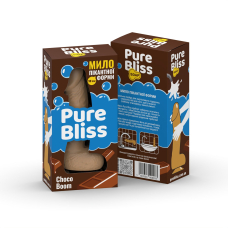 Ароматное мыло в форме пениса – Pure Bliss Choco Boom, 18 см, коричневого цвета, с ароматом шоколада