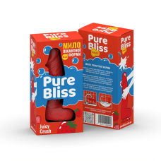 Ароматное мыло в форме пениса – Pure Bliss Juicy Crush, 15 см, красного цвета, с насыщенным ягодным ароматом