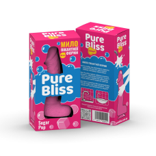 Ароматное мыло в форме пениса – Pure Bliss Sugar Pop, 15 см, розового цвета, с ароматом жевательной резинки