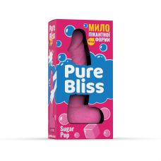 Ароматное мыло в форме пениса – Pure Bliss Sugar Pop, 18 см, розового цвета, с ароматом жевательной резинки