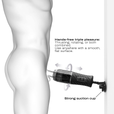 Автоматичний мастурбатор – Dorcel THRUST BLOW PRO, з імітацією фрикцій та обертання, 10 режимами кожної функції та присоскою