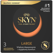 Безлатексные премиум-презервативы увеличенного размера – SKYN Large, 3 шт.