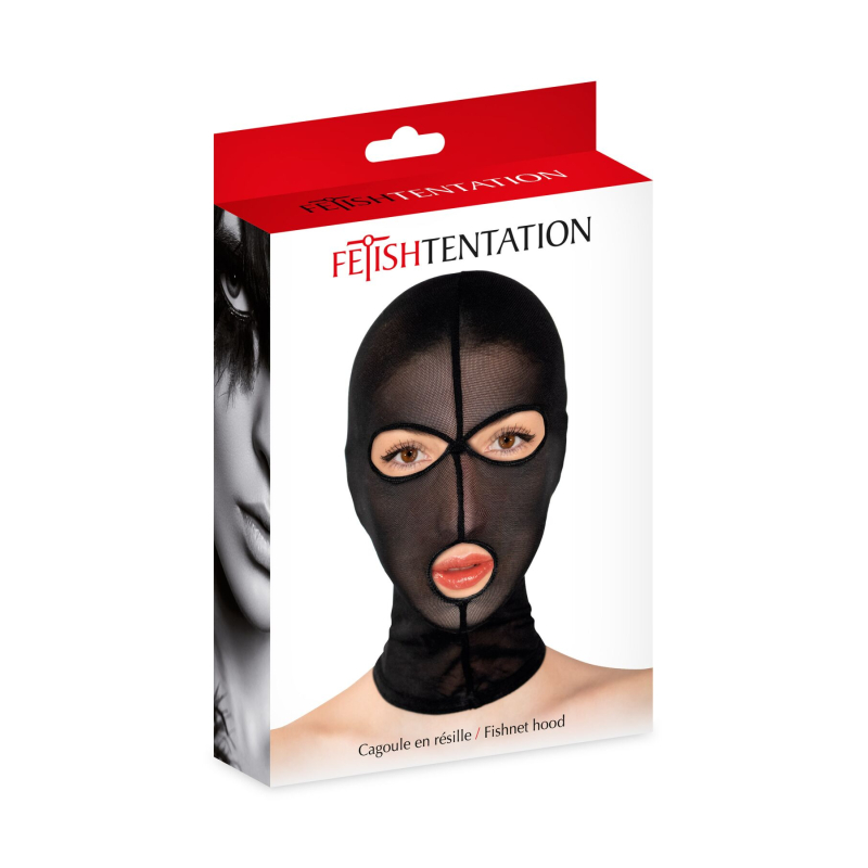 Бондажный капюшон Fetish Tentation Fishnet Hood из полупрозрачной сетки