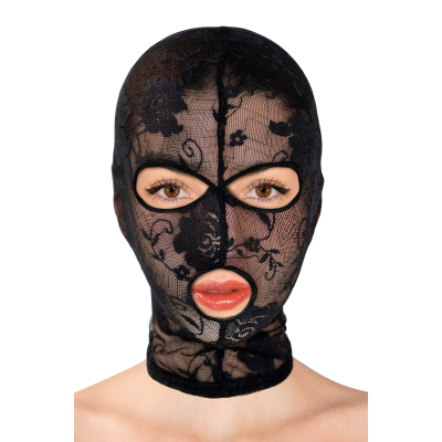 Бондажний капюшон Fetish Tentation Patterned Fishnet Hood з ажурної сітки