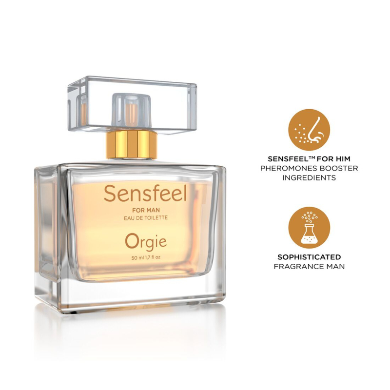 Чоловічі парфуми з феромонами – Orgie Sensfeel for Man, 50 мл, із цитрусово-деревним ароматом