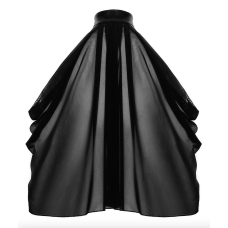 Черное прозрачное болеро из тюля асимметричного кроя – Noir Handmade F349, размер S