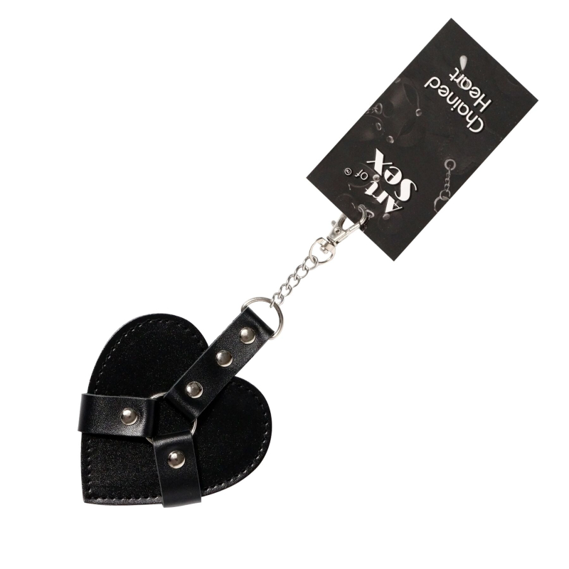 Чёрный брелок для ключей на карабине – Art of Sex Chained Heart