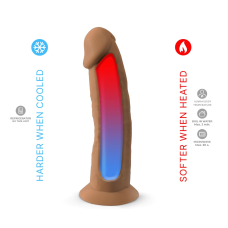 Двошаровий фалоімітатор – SilexD Henry Caramel Model 2, 19.1 см, силікон і Silexpan, діаметр 4.8 см