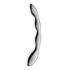 Двосторонній металевий дилдо – Satisfyer Cosmic Crest 2, підходить для нагрівання та охолодження