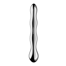 Двосторонній металевий дилдо – Satisfyer Cosmic Crest 2, підходить для нагрівання та охолодження