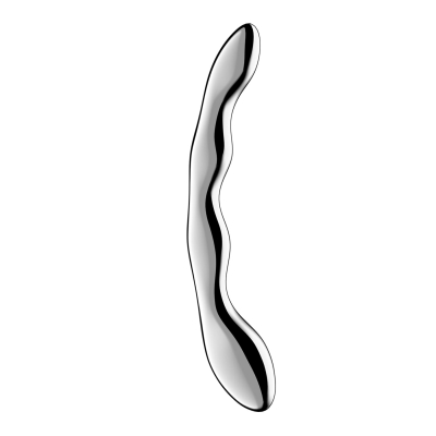 Двосторонній металевий дилдо – Satisfyer Cosmic Crest 2, підходить для нагрівання та охолодження