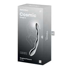 Двосторонній металевий дилдо – Satisfyer Cosmic Crest 2, підходить для нагрівання та охолодження