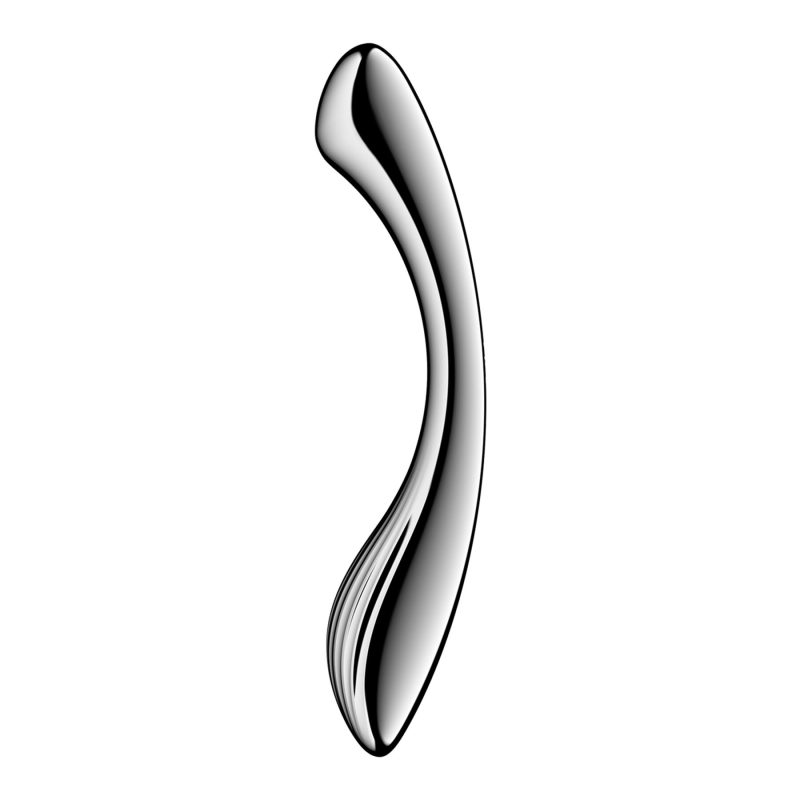 Двосторонній металевий дилдо – Satisfyer Pure Gravity 1, підходить для нагрівання та охолодження, вага 939 г