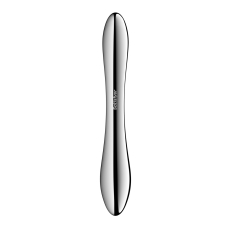 Двосторонній металевий дилдо – Satisfyer Pure Gravity 1, підходить для нагрівання та охолодження, вага 939 г
