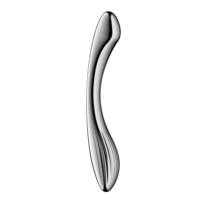Двосторонній металевий дилдо Satisfyer Pure Gravity 1 22 см для температурної стимуляції